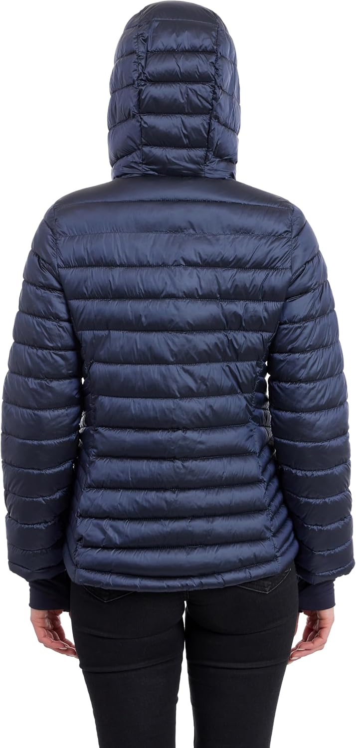 Tommy Hilfiger Women's Puffer Jacket, Lightweight Packable Jacket With Hood & Bag