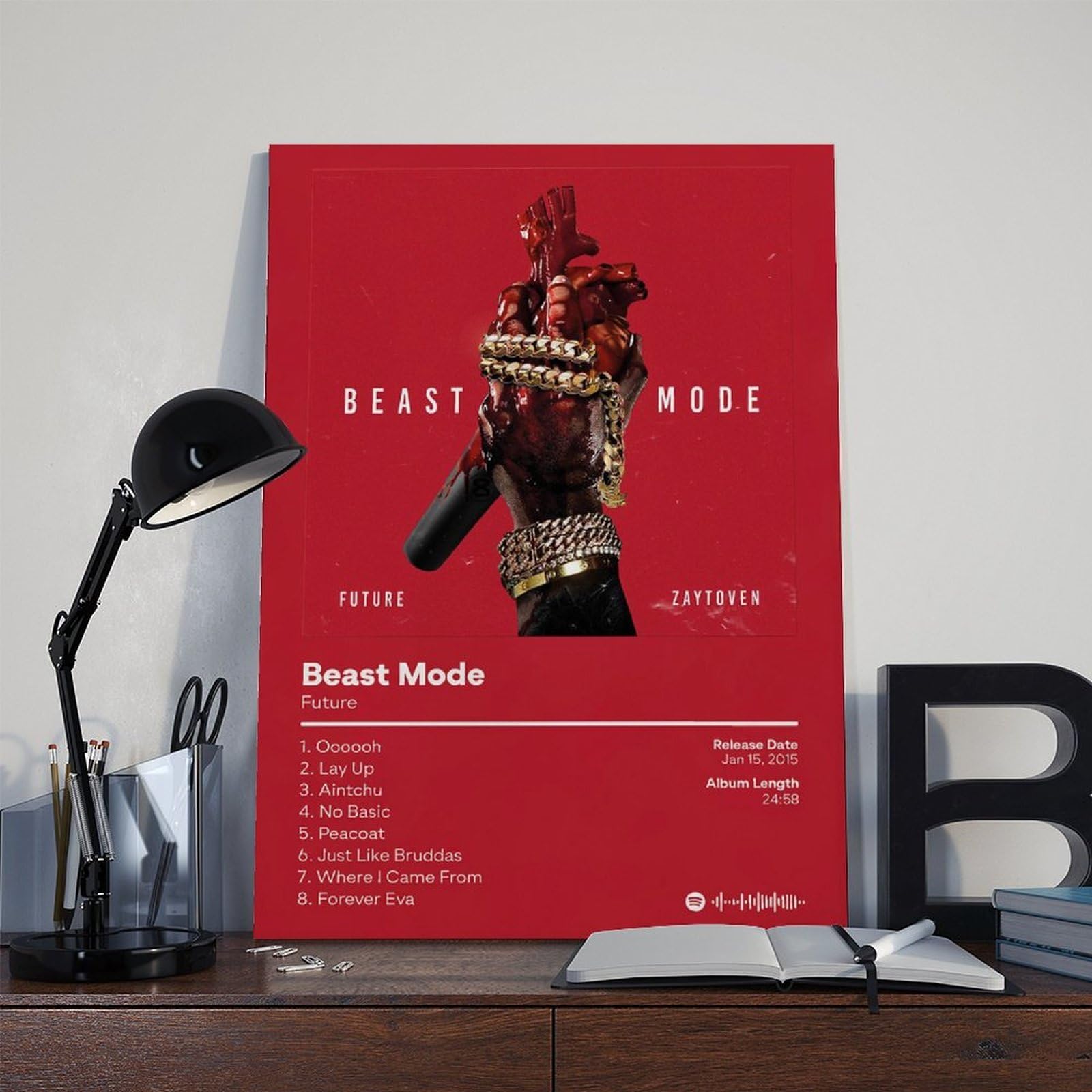 PUOGRD Future - Beast Mode - Poster dell'album Hip Hop - Poster personalizzato su tela per la decorazione della casa regalo
