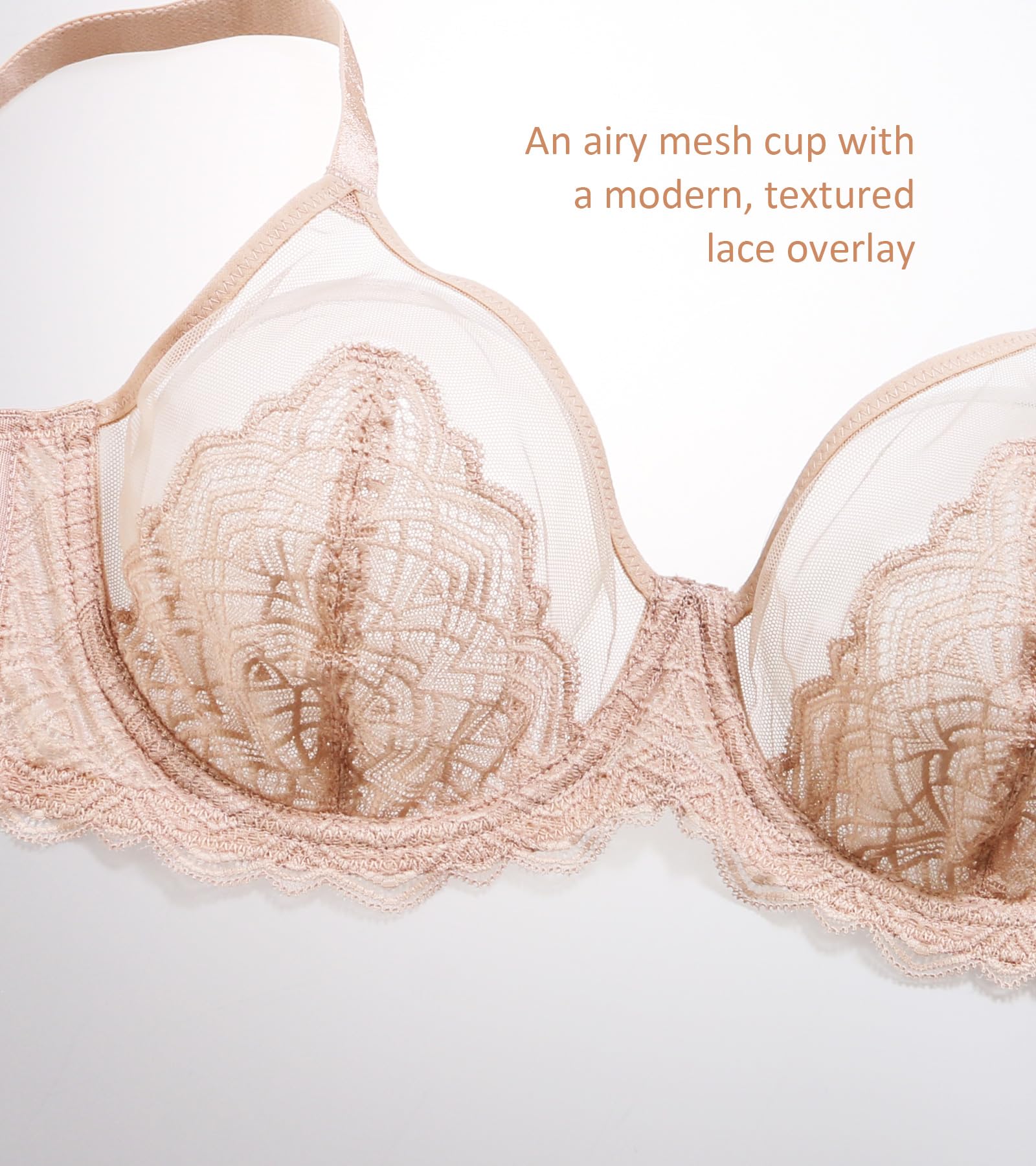DotVol Femmes Minimizer Sexy Lace Plus Taille Full Coverage Underwire Soutien-Gorge Quotidien