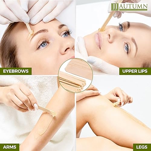 Miniatura 5 de JJ Autumn Varillas aplicadoras de madera de alta calidad para depilación de cera, espátulas de madera de abedul natural para aplicación de cera dura