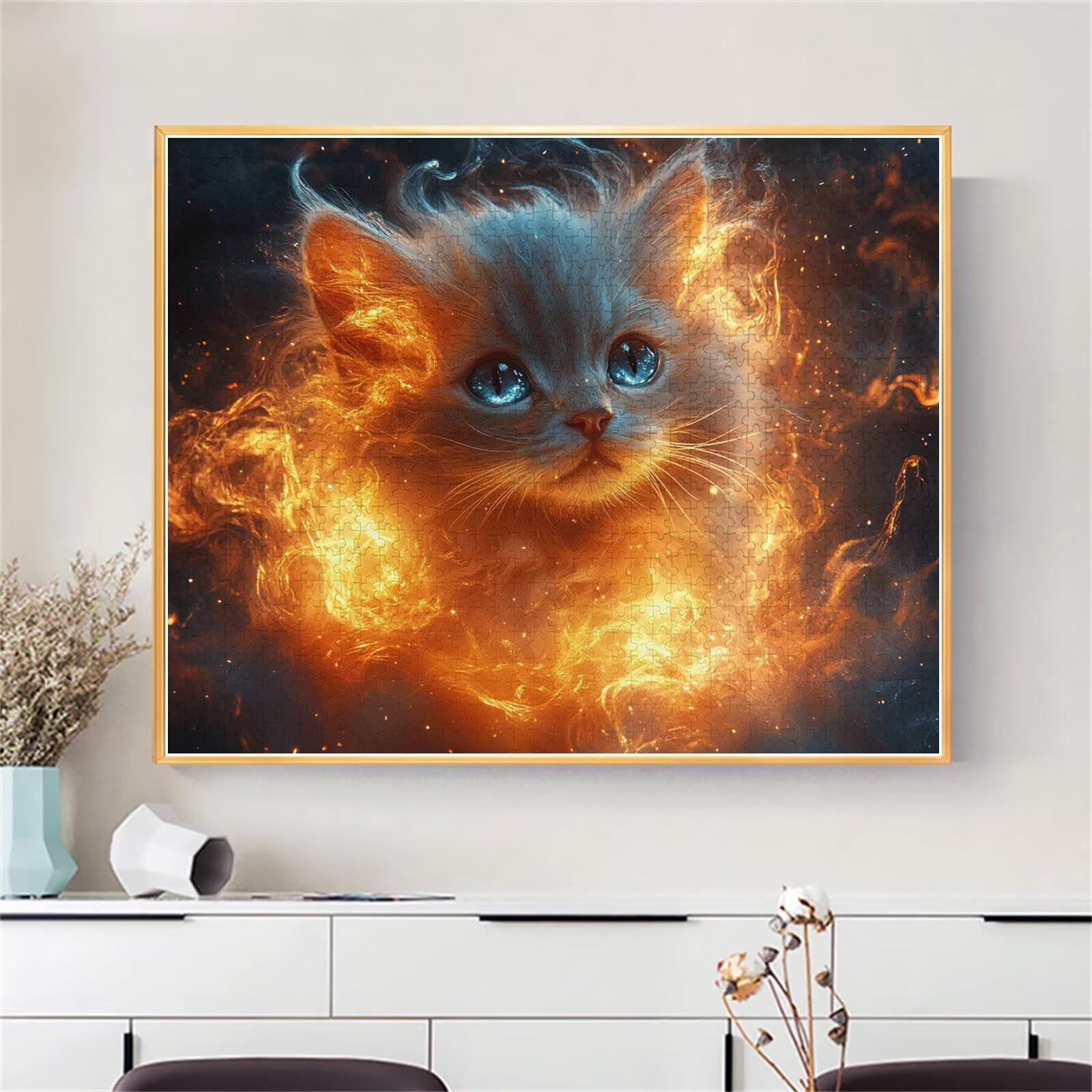 Puzzle Erwachsene 2000 Teile Katze Abstrakt Educa Jigsaw für Kinder ab 8 Jahren Mädchen Jungen, Erwachsene Impossible Klassische Puzzles Schwer, Anspruchsvoll Spielspaß, Als Geschenke 70x99cm t-646