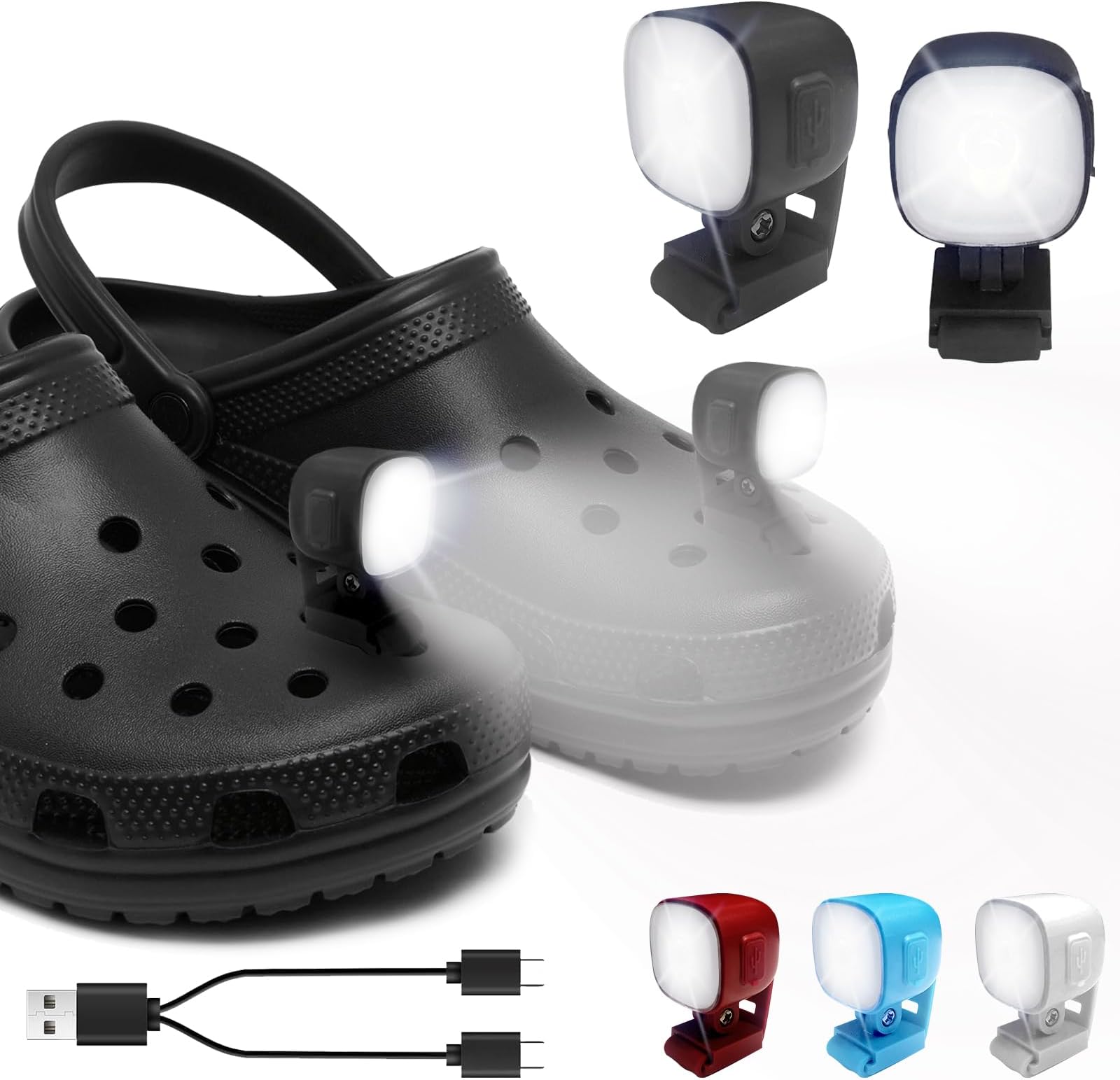 Croc Lights Cro Lights, Headlights For Clogs 2pcs, Flashlight