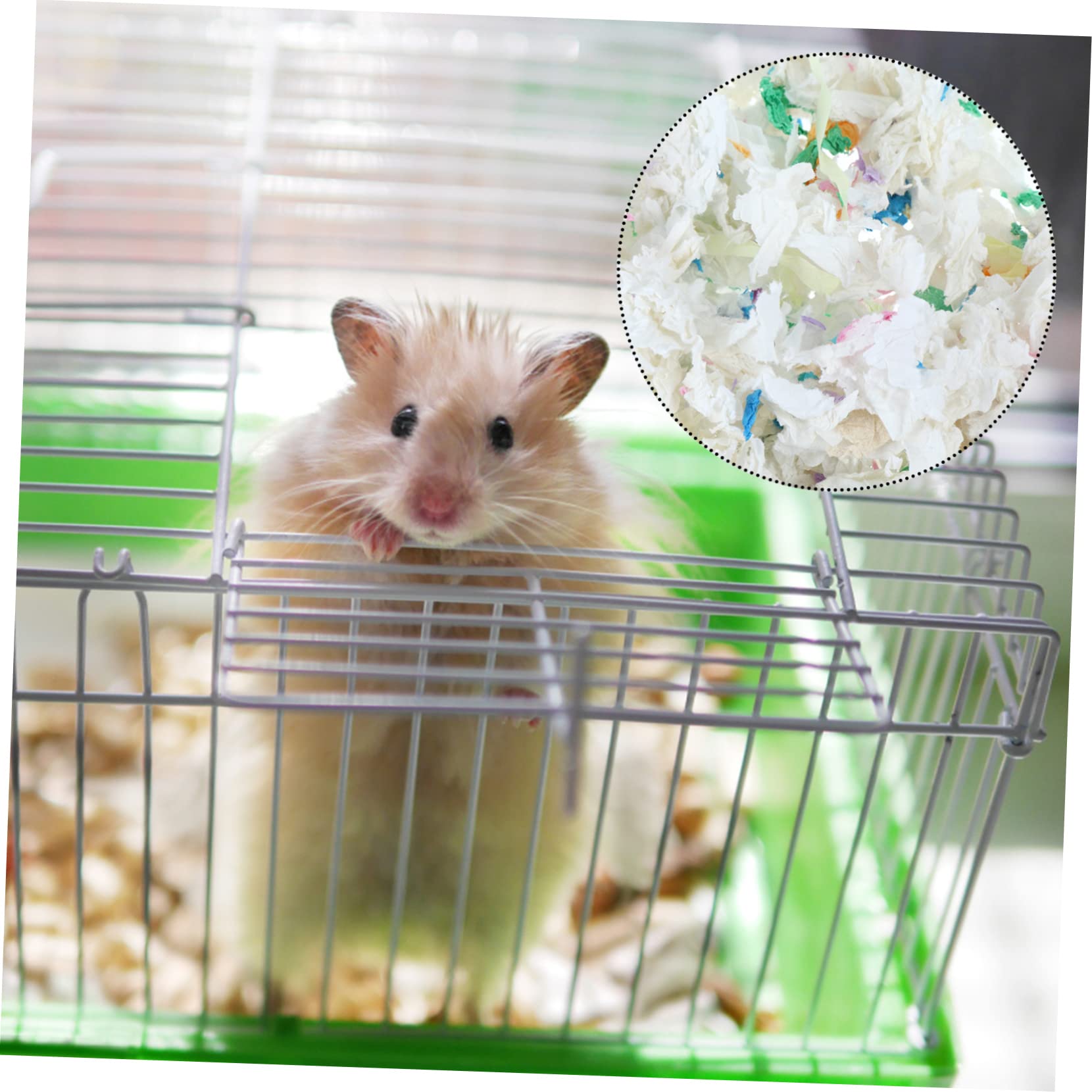 Happyyami Hamsterkäfig Papierstreu 450g Beutel, Saugstarkes Papier