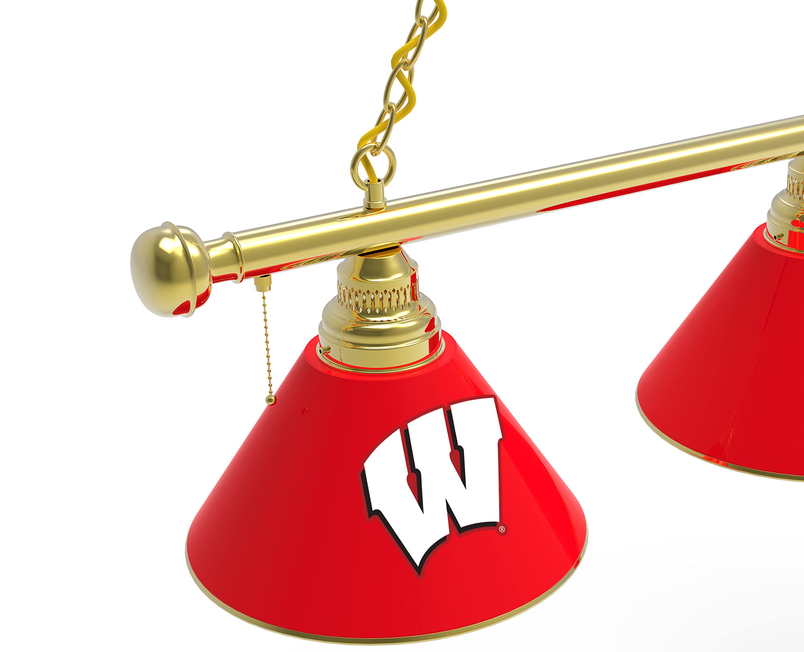 Holland Bar Stool Co. Wisconsin W 3 Shade Billiard Light with Brass Fixture by The