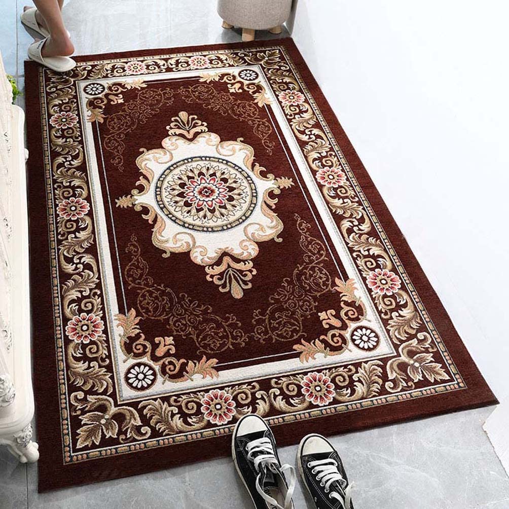 Amazon | 玄関マット 室内 50×80CM 花柄 華やか ゴブラン織り ペルシャ風 北欧 ヴィンテージ ドアマット げんかんまっと  フロアマット シェニール 洗える 大判 丈夫 ブルー | DEYZEL | 玄関マット 玄関マット 室内 50×80CM ゴブラン織り ペルシャ風 北欧 ヴィンテージ ドアマット げんかんまっと フロアマット シェニール