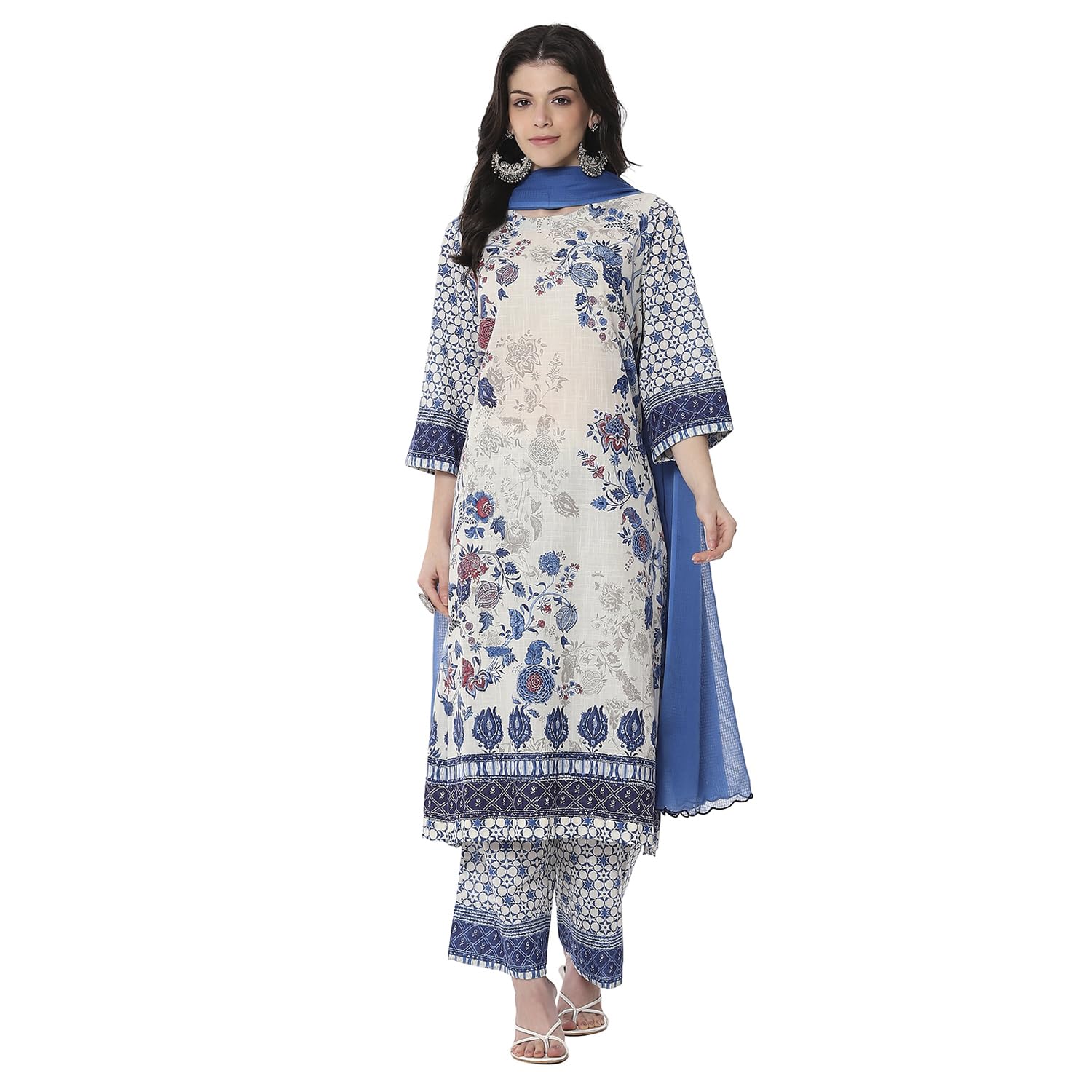 biba Women's Cotton Kurta, Bottom, Dupatta-picture-53
