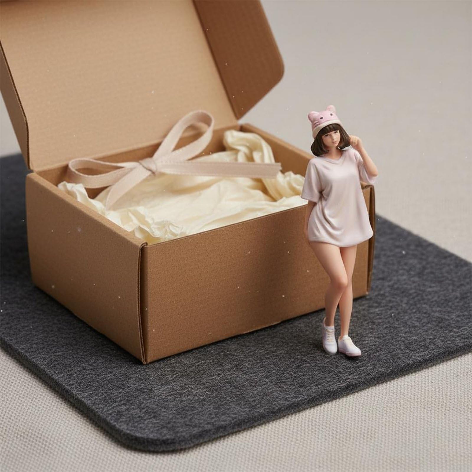 TISHITA Miniatur Puppe Figur Mädchen Sammelfigur Resin Modellfigur Deko Accessoire Sorgfältig Handbemalt für Stimmige Miniaturen für Dioramen Modellräume Regale Schreibtisch Wohnraum