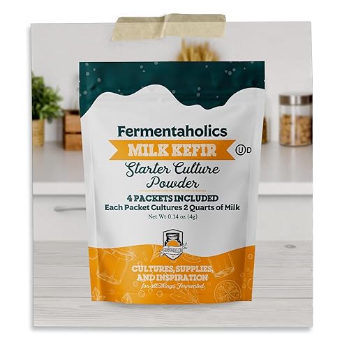 Miniatura 3 de Fermentaholics Polvo de cultivo de kéfir de leche - Cultivo de kéfir en polvo sin grano específicamente hecho para hacer kéfir de leche de bricolaje