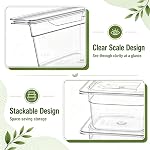 Bekith 6 Conditionnement 1/6 Taille claire de la nourriture en polycarbonate casseroles avec lids pour cuisine Restaurant préparation alimentaire, 4 Inches profondes