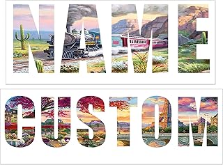 Huacan Diamond Painting Custom Name + Photo, Picture and Text Custom Diamond Paint, Customize Letter Diamond Painting Kit for Adults, Full Drills Diamond Painting Home Decor Gift(Square Drill-20x60cm)