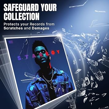 TNP 50 Vinyl Outer Sleeves Cover - Thick 3 Mil Vinyl Record Album Protective Sleeves 12.75 x 12.75 - Crystal Clear Plastic Record Sleeve for Single & Double LP Album Covers Storage Collection
