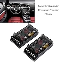 Vista 2 de KIMISS Crossover pasivo de audio para coche, 2 unids 2 vías de audio de coche crossover sobrecorriente universal disipación de calor altavoz divisor