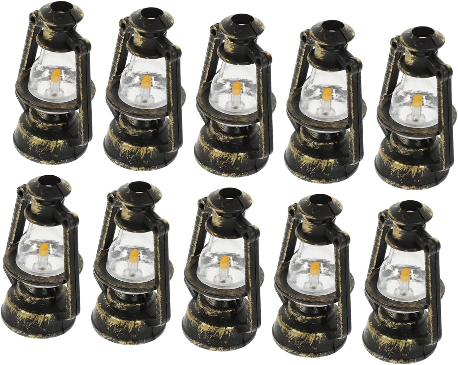 BESTOYARD 20 Pcs Mini Kerosene Lamp Christmas Kerosene Lamp Dollhouse Miniature