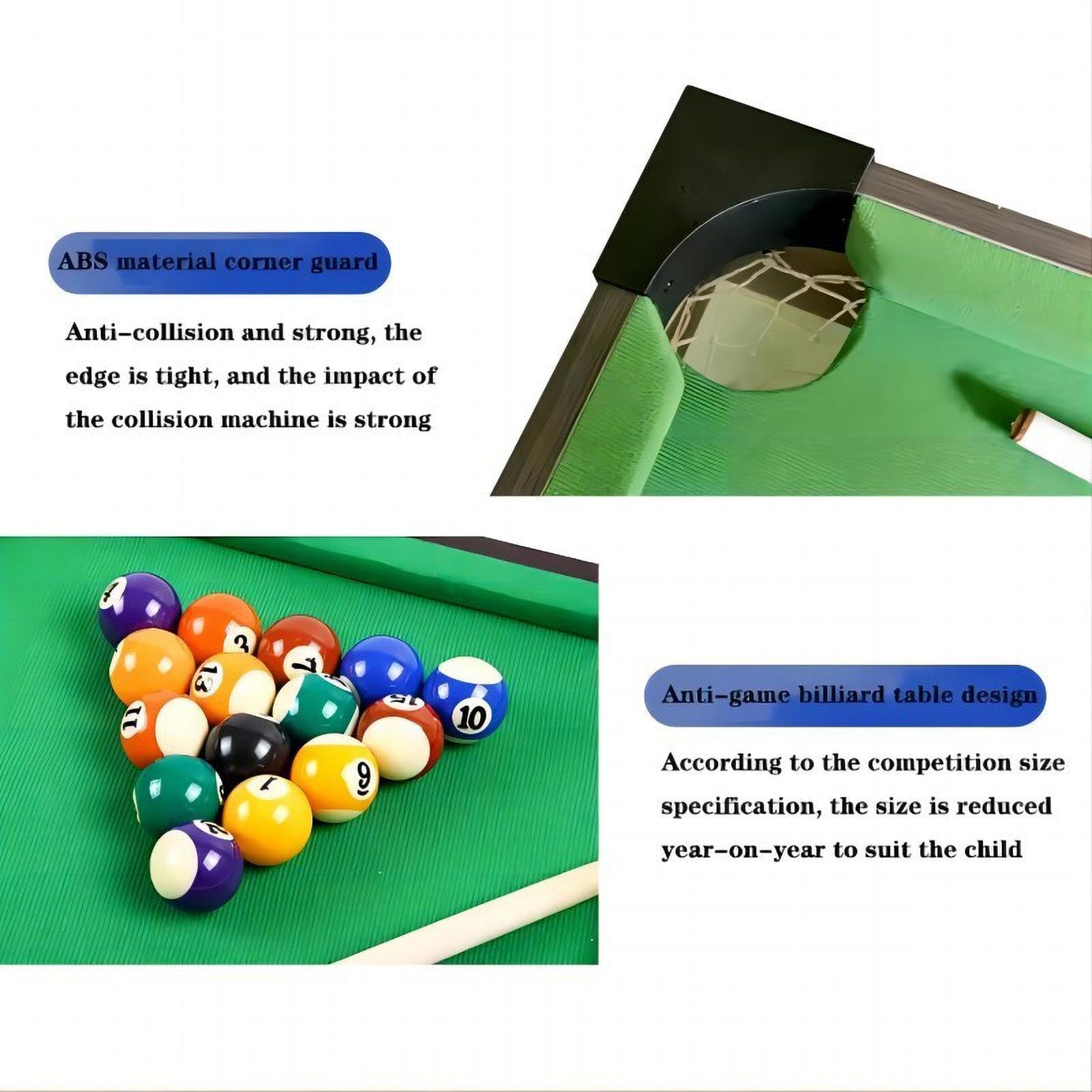 Tavolo da biliardo per bambini, tavolo da biliardo regolabile, tavolo da gioco multifunzione per riunioni di famiglia, tavolo educativo per interni ed esterni
