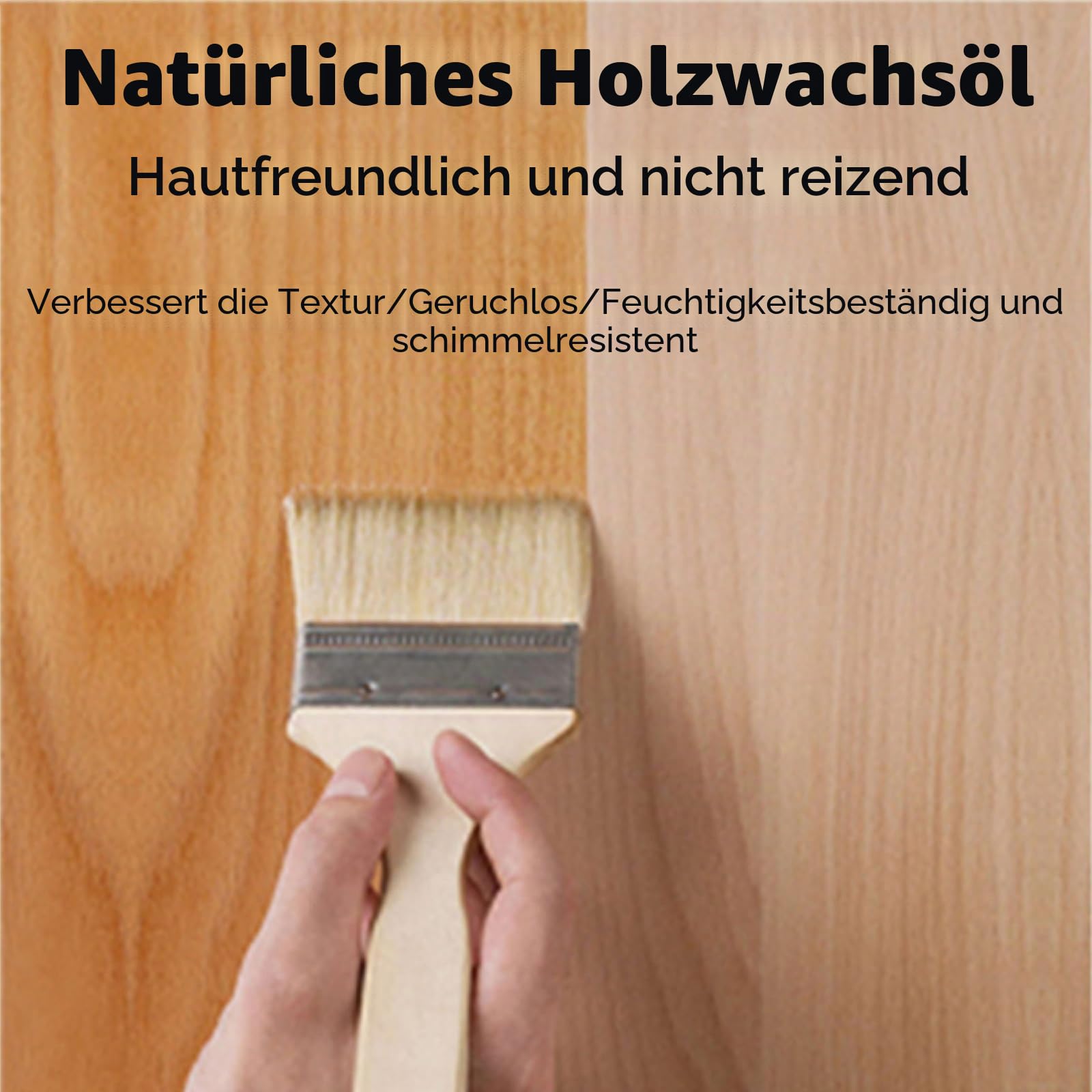Gardinenstange Holz, Vorhangstange Holz Natur, Umweltfreundlich und Geräuscharm, Buchenholz Material, Für Wohnzimmer, Schlafzimmer, Küchen und Esszimmer(220 cm (3 Brackets))