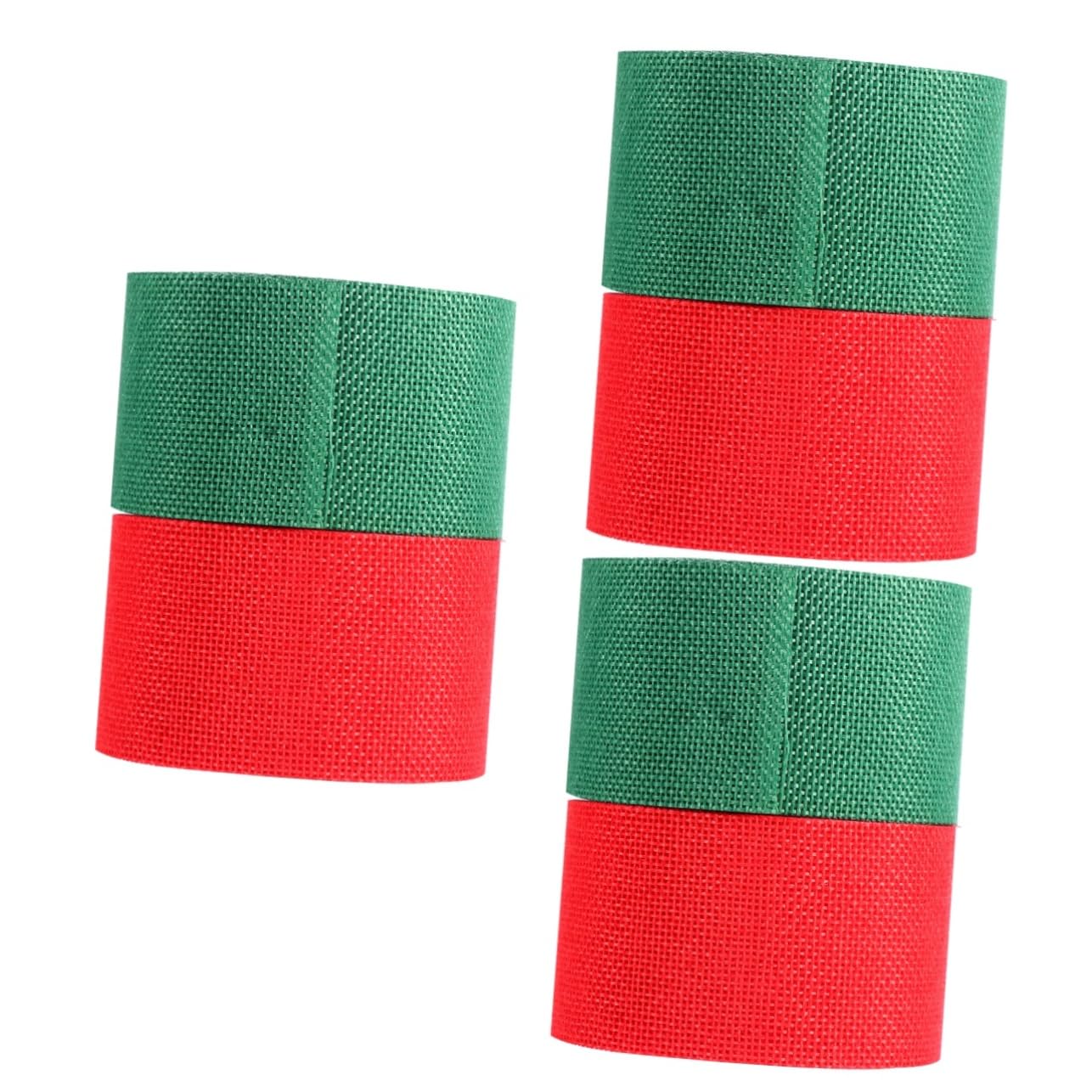 NUOBESTY 6rollen Weihnachtsgeschenkband Schleifenband Für Basteln Verpacken Und Dekorieren Für Hochzeiten Und Festlichkeiten Langlebig Und Vielseitig Einsetzbar