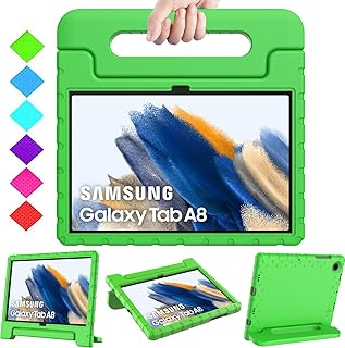 BMOUO Kids Case for Samsung Galaxy Tab A8 10.5 2021,Galaxy Tab A8 10.5 Case,Shockproof Light Weight Convertible Handle Stand Kids Case for Samsung Galaxy Tab A8 10.5 inch 2021 (SM-X200/X205), Green
