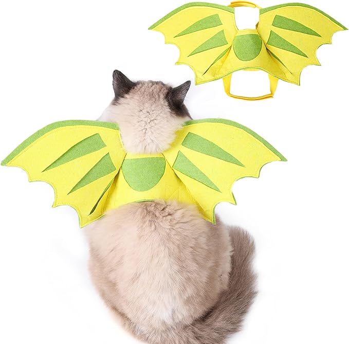 Alas de dragón para perros y gatos disfraz Halloween miniatura 8