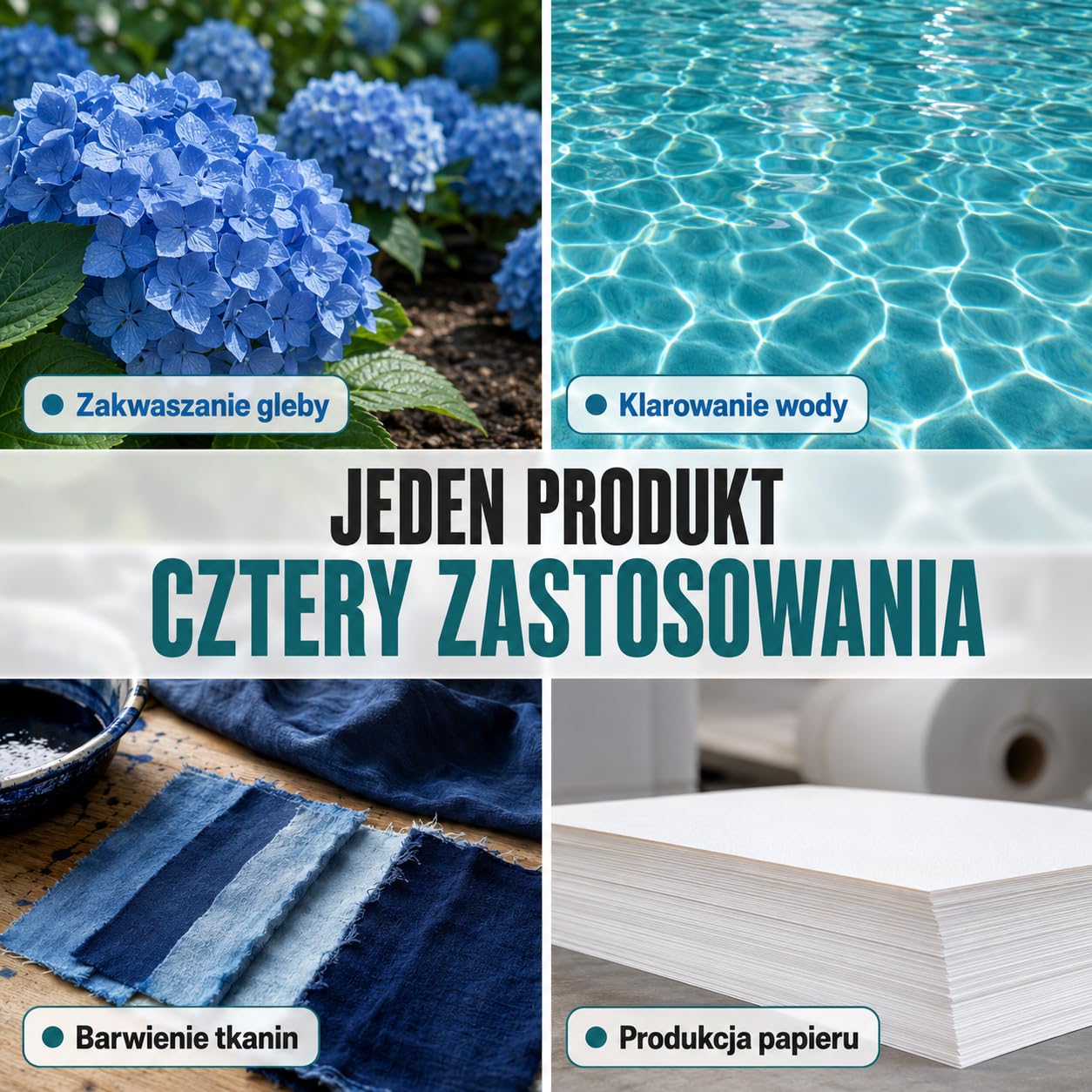 GiDeli Siarczan glinu 5 kg proszek 100% czysty – flokulant do uzdatniania wody i oczyszczania basenu – delikatny środek do zakwaszenia gleby do niebieskich hortensji – sól izolacyjna i środek do