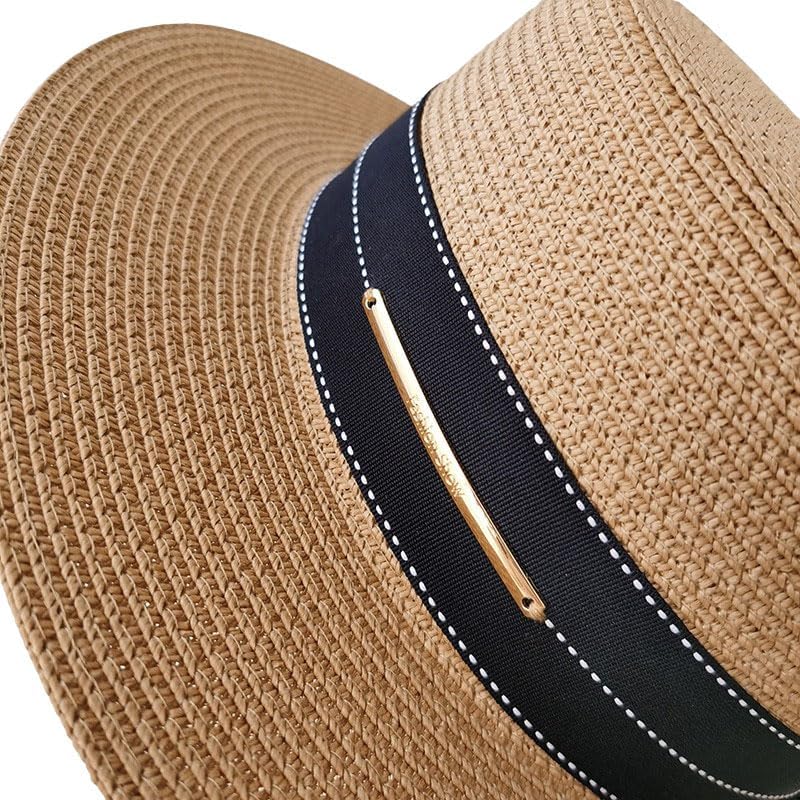 Sun Straw Flat top Bolero Stiff Brim Summer Wide Brim Hat for All Occasions