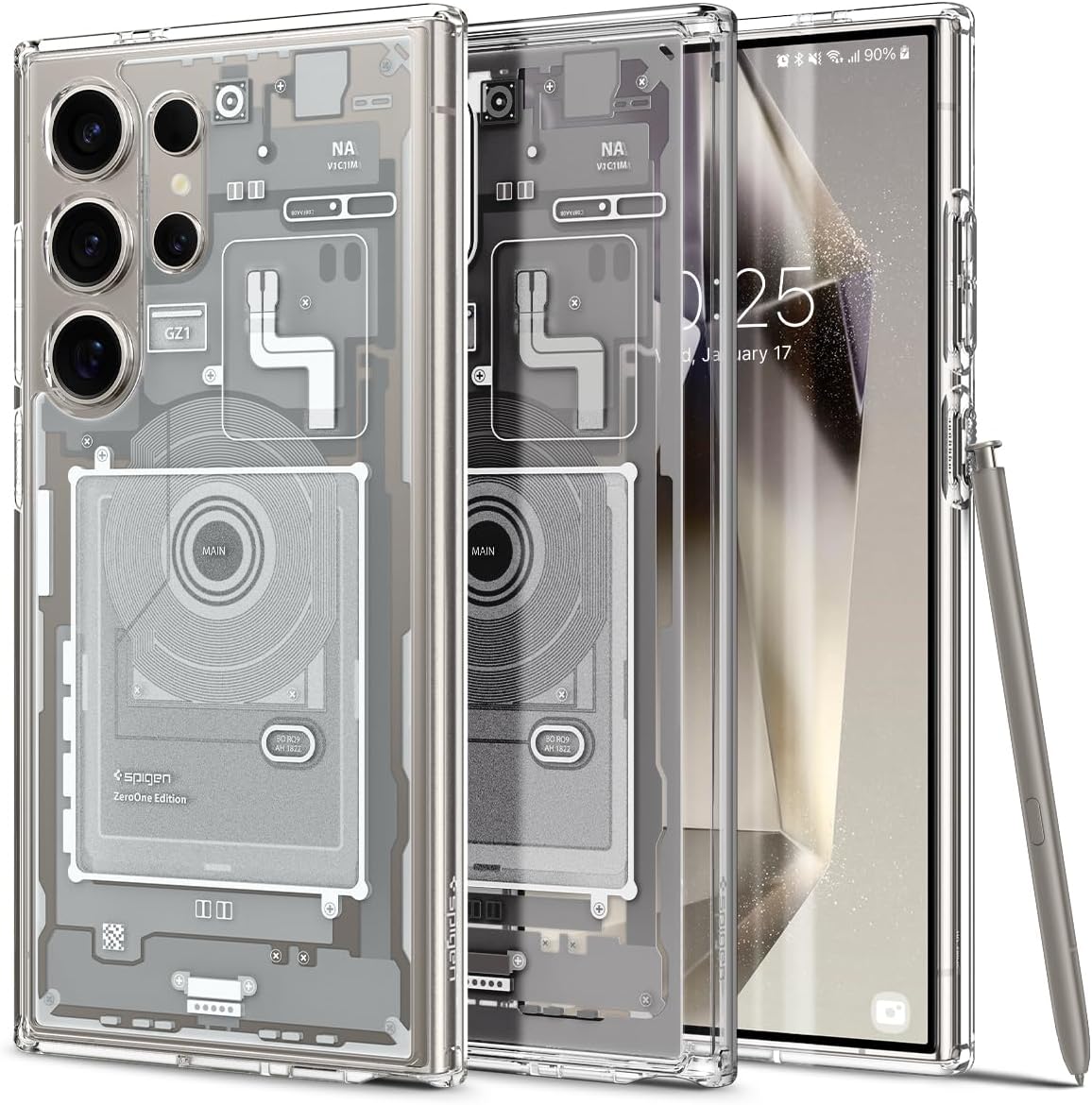 Spigen Ultra Hybrid Zero One Case Compatible with Samsung Galaxy S24 Ultra - White