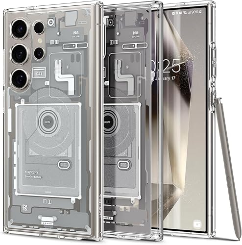 Spigen Funda ultra híbrida diseñada para Galaxy S24 Ultra (2024), antiamarilleo protección de grado militar - Zero One White