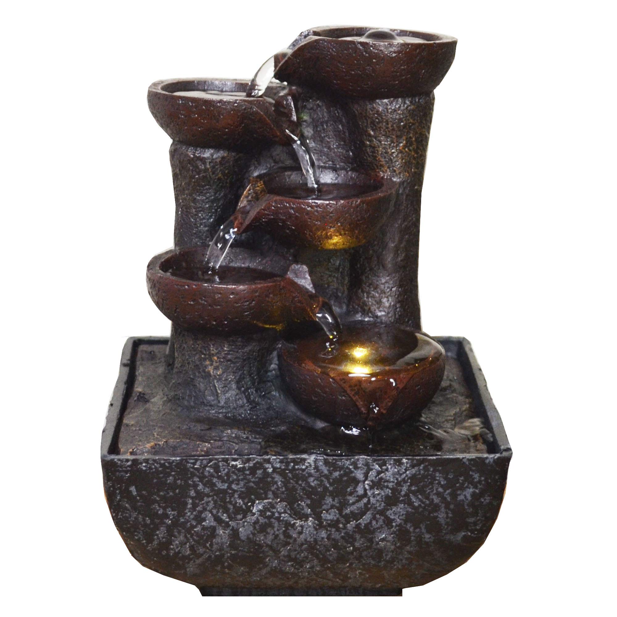 Buy Overflowing Pots Water Fountain With Light Perfect Indoor Water