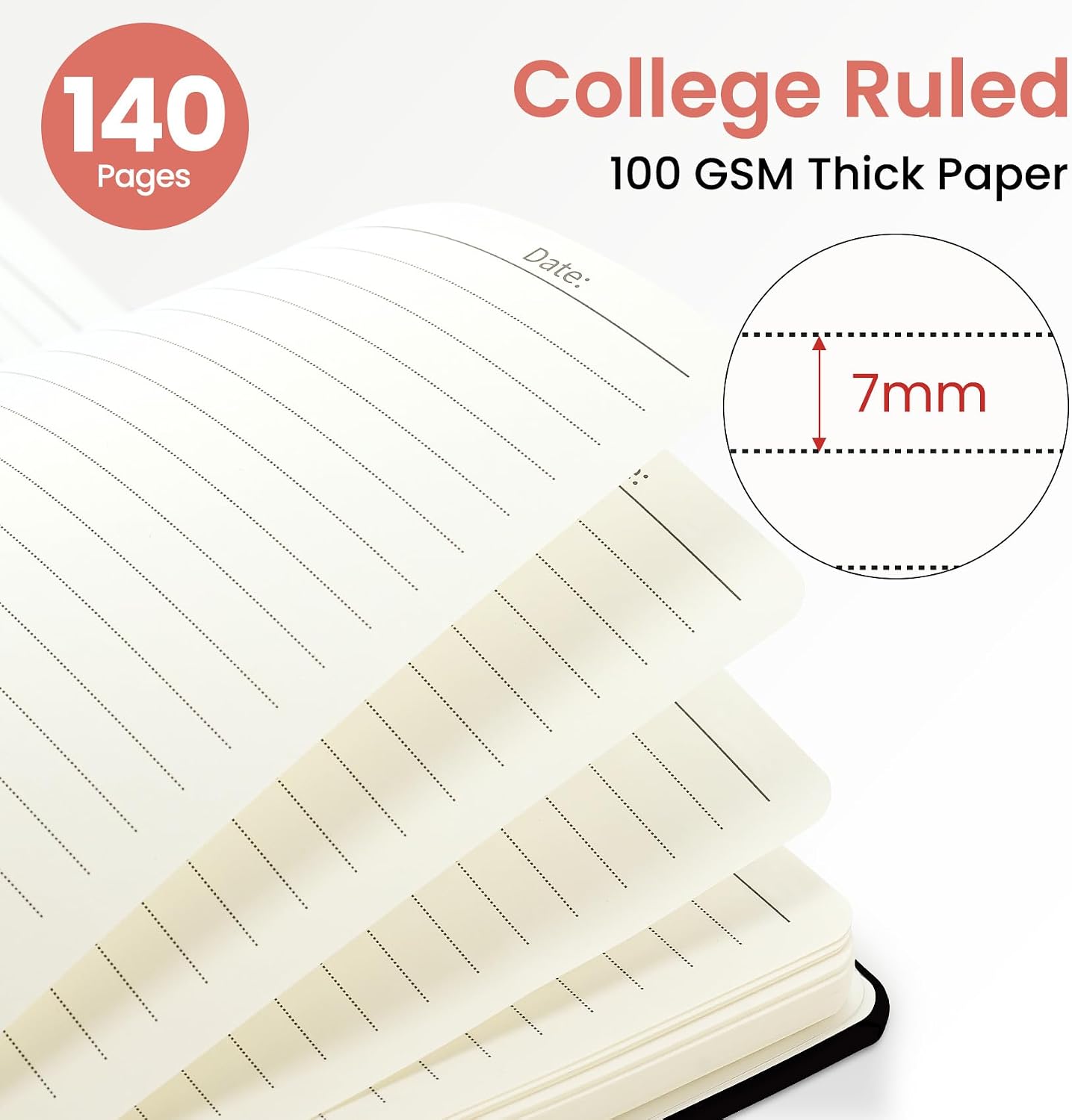 ZOTIA Cute Spiral Journal for Women Hardcover Lined Notebook for Writing image 2