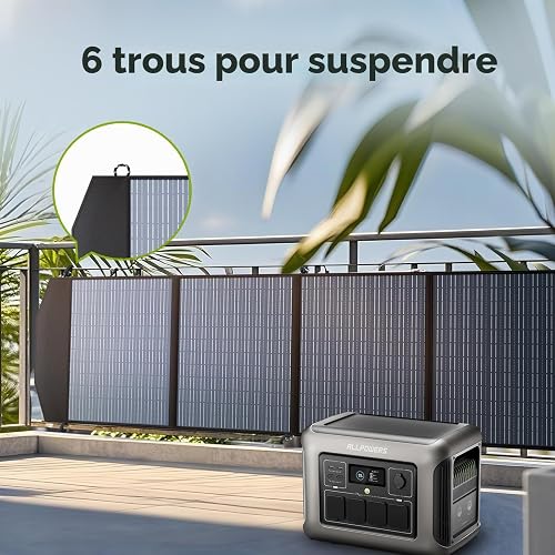 ALLPOWERS SE200 200W Portable Solar Panel for S2000 PRO R600 R1500 LITE R2500 V2 R4000 Power Station, Foldable Monocrystalline Solar Cell Solar Charger Solar Kit for RV Van Outdoor Off-Grid - 7