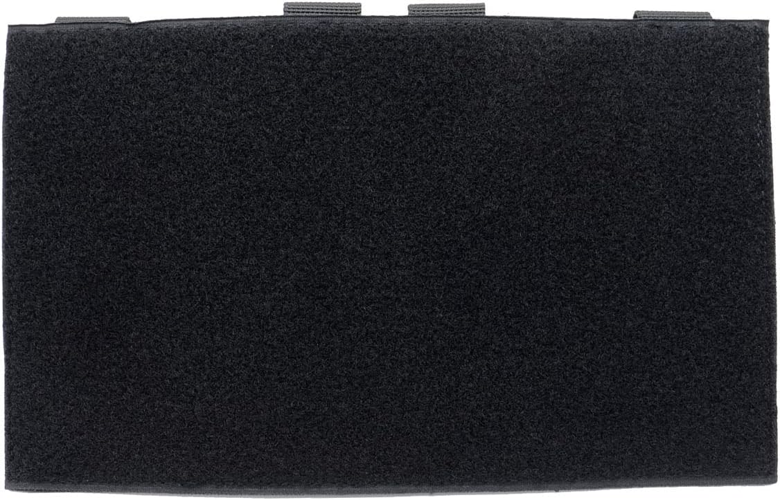 ROCOTACTICAL MOLLE Hook and Loop Mounting Placard Platform, Tactical Style Flex Loop Panel to Convert Any MOLLE Platform to a Hook/Loop Attachment for Hook/Loop Pouches or Morale Patches (Black)