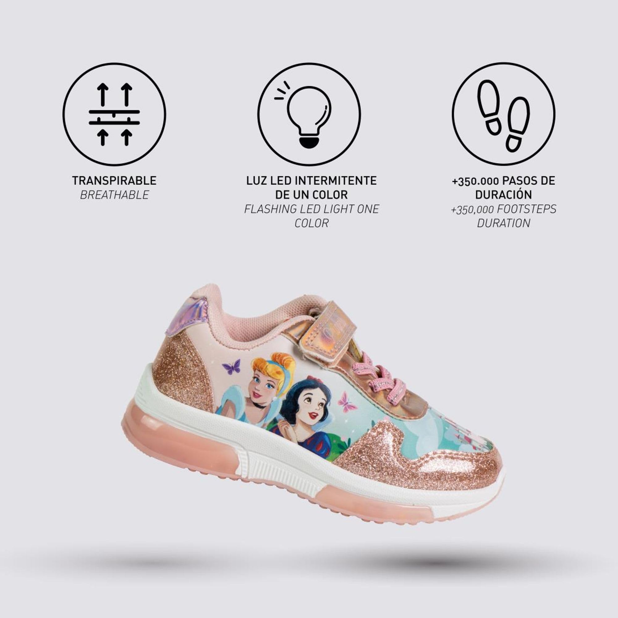 CERDÁ LIFE'S LITTLE MOMENTS Deportiva Suela PVC con Luces Princess Zapatillas DeportivasNiñas