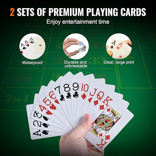 Miniatura 4 de VEVOR Juego de fichas de póquer, 500 piezas, juego completo de juego de póquer con estuche de transporte, fichas de arcilla de casino de peso pesado