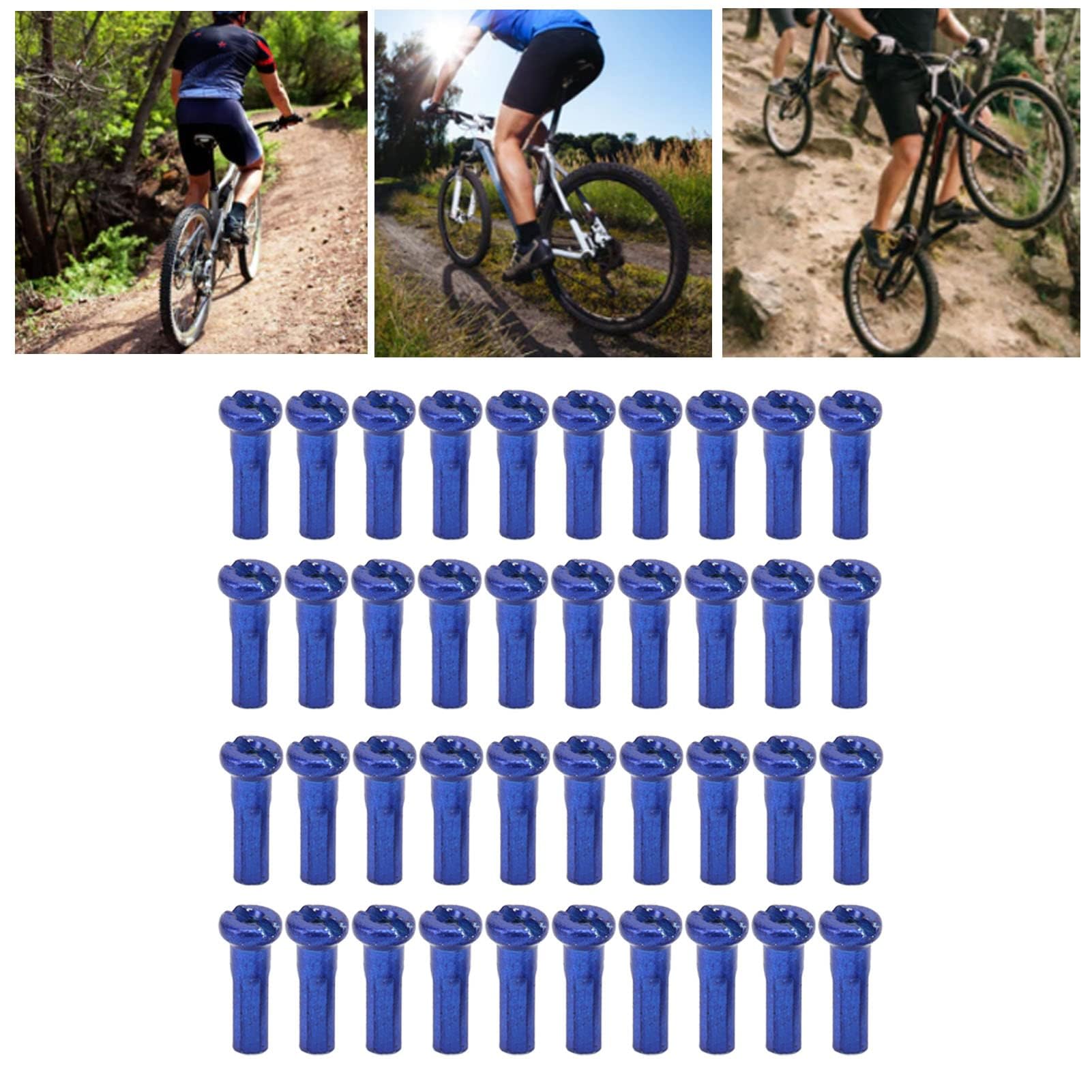 Dilwe Sombrero de Radios de Bicicleta, 80 Piezas, Pezón de Radios de Bicicleta de Carretera, Longitud 14 Mm para Bicicletas, Carretera, Urbana, Profesionales y DIY (Color)