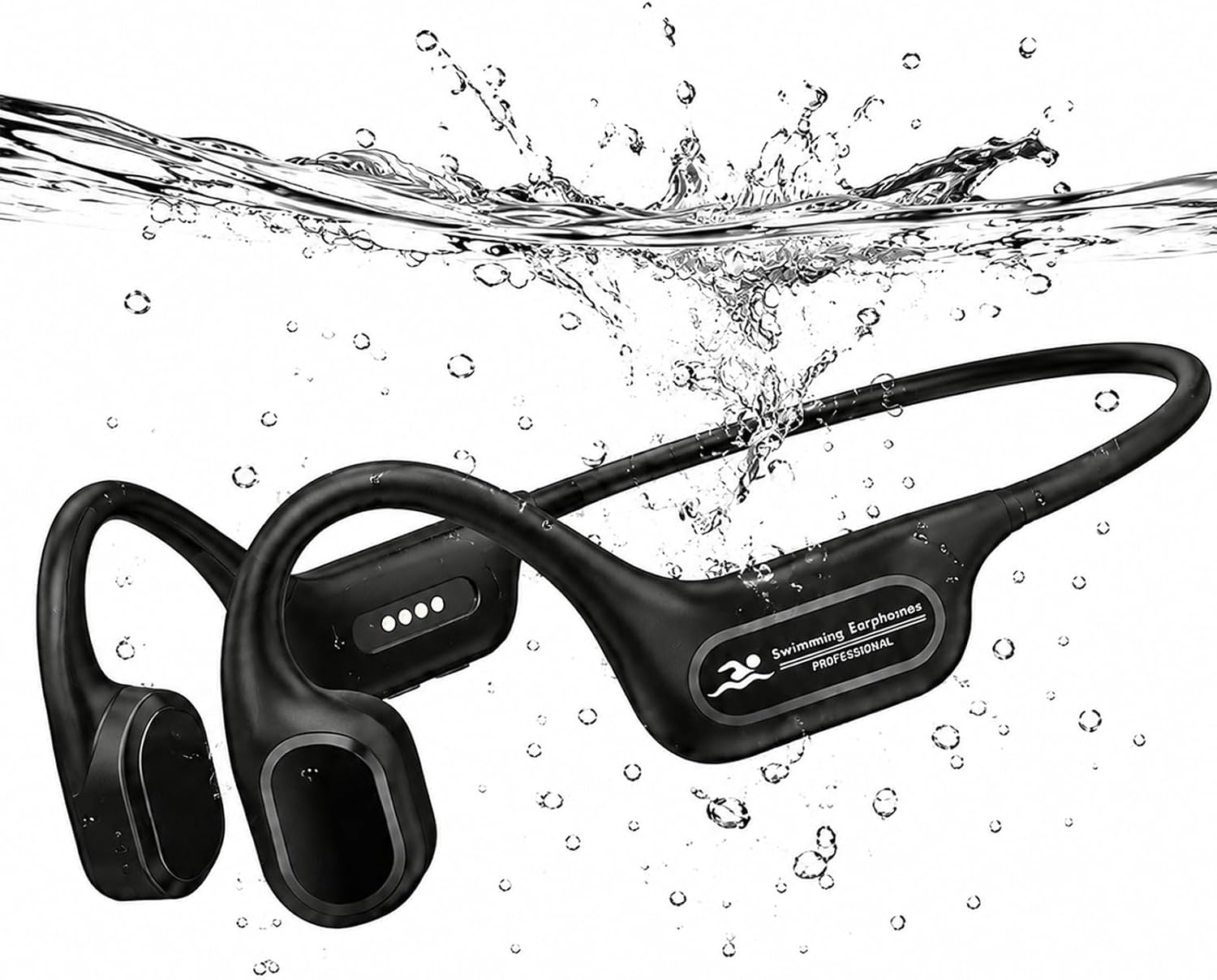 Hostena IP68 Waterproof Bone Conduction Swimming Headphones with 32GB MP3 Storage
