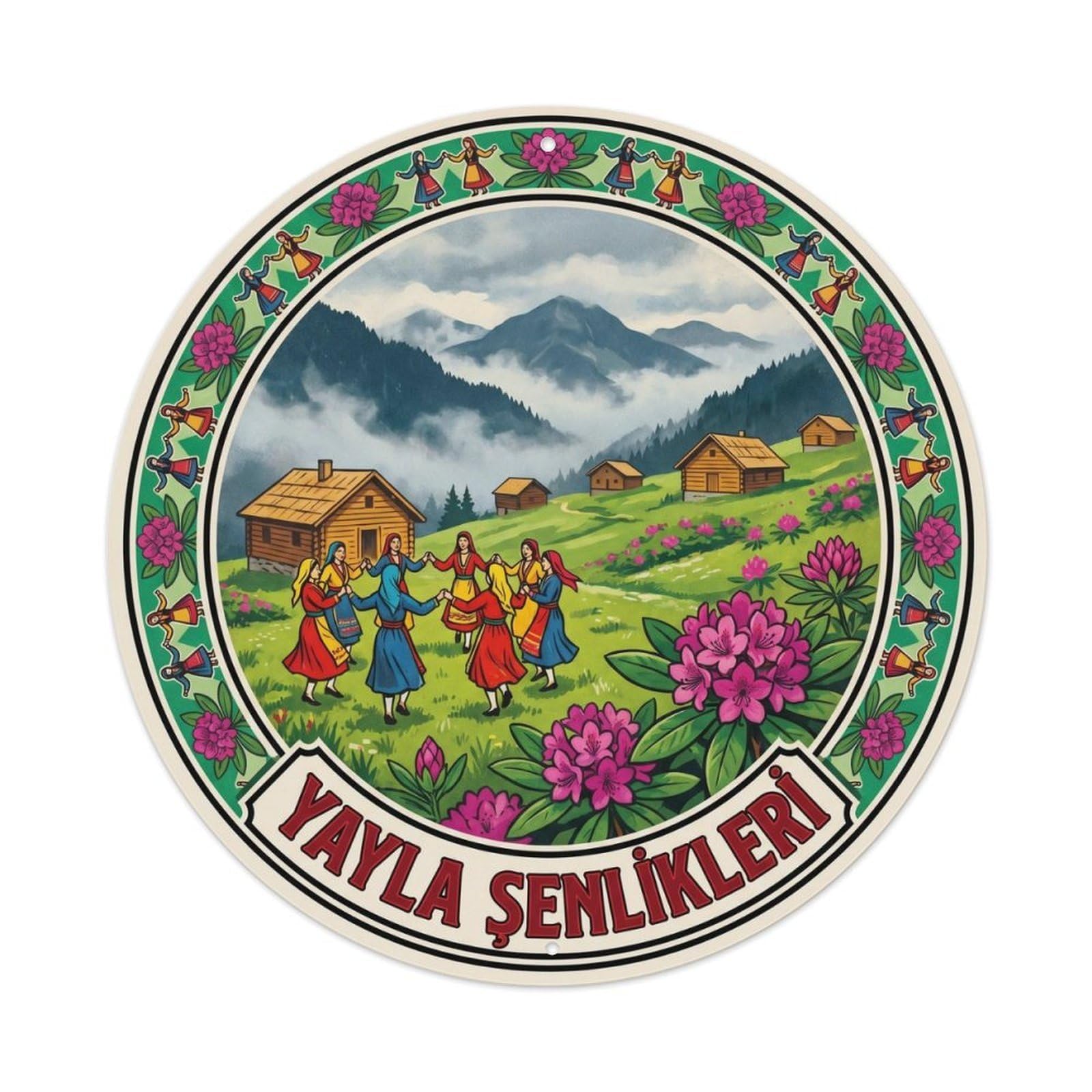 Black Sea Yayla Plateau Turkey Classic Graphic Metal Tin Sign