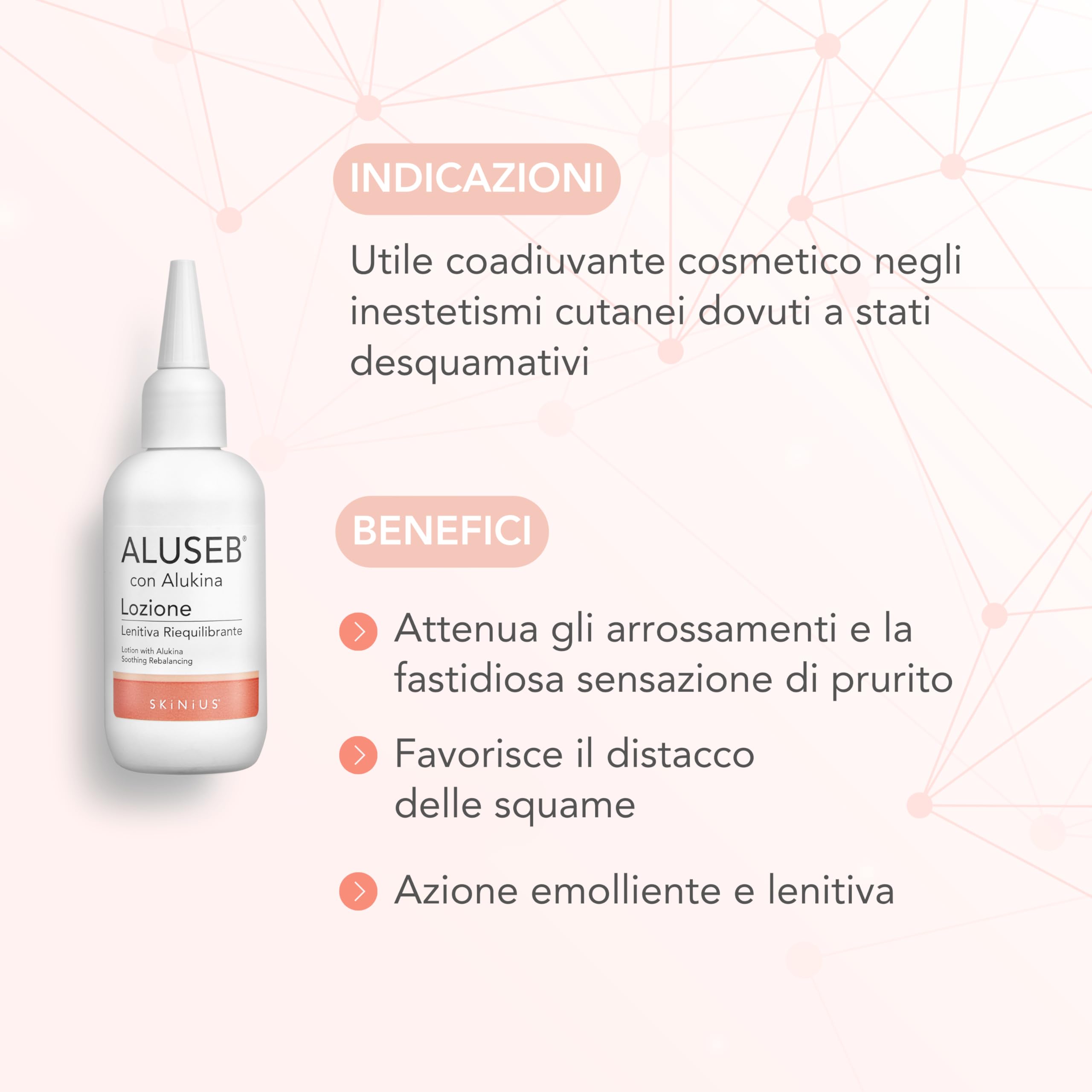 Aluseb - Lozione per Dermatite Seborroica cuoio capelluto con Alukina e Pantenolo - Ideale per la Detersione della Cute di Viso e Corpo - 75ml