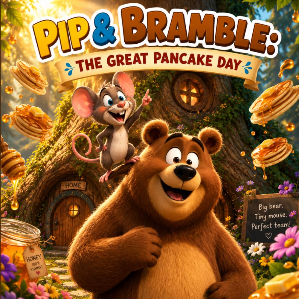 Pip and Bramble Great Pancake Day.: Story Book for Kids 4 to 8.- Read Aloud to Infants, Toddlers