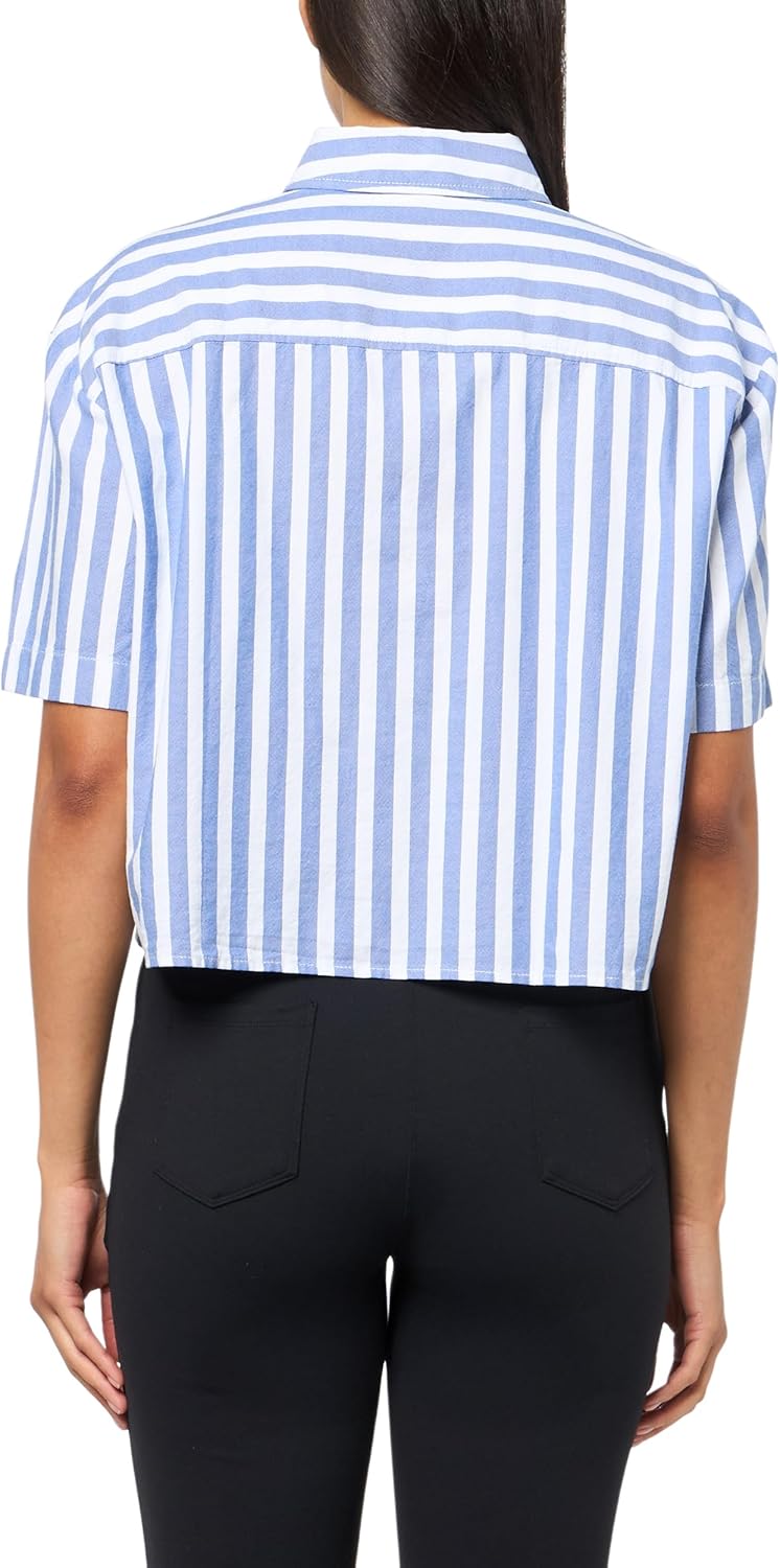 HUGO Women's Cropped Button Down Short Sleeve Shirt - Image 2