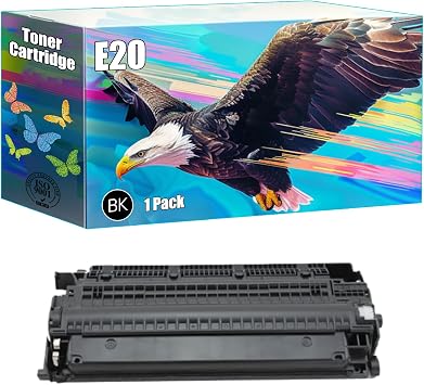 Compatible with Canon E20 Toner Cartridge Work for Canon PC-330 PC-890 PC-980 PC-710 PC-150 Printers, with Chip, High Yield 5000 Pages, Bright Colors Clear Printing 1 Pack Black