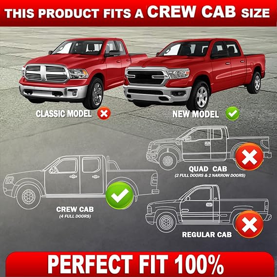 Foldable Under Seat Storage Box 2019-2024 for Ram 1500 Crew Cab(New Body Style) for Ram 1500 Accessories Truck bed Underseat Storage Organizer