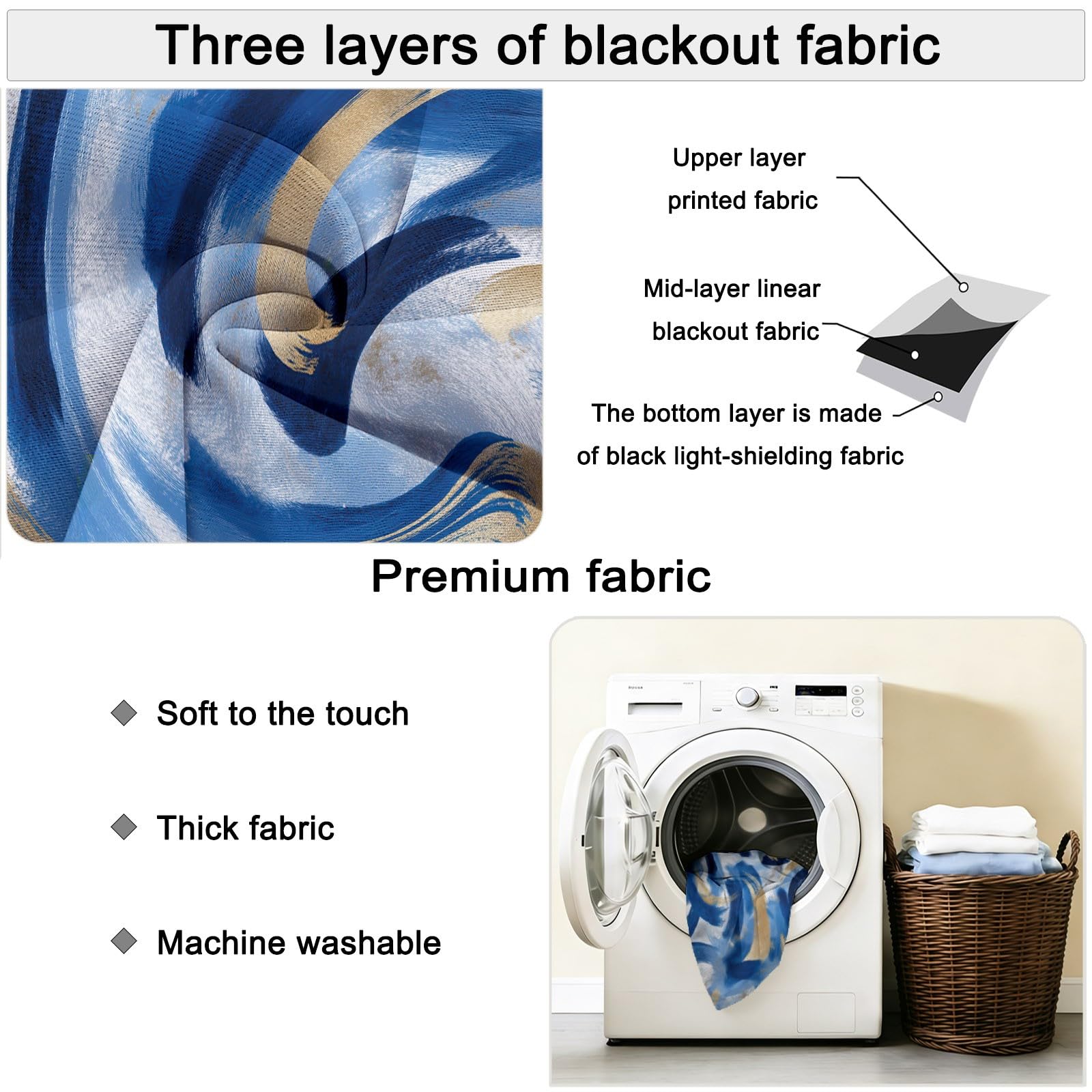 Blickdichte Vorhänge Verdunklungsvorhänge mit Ösen, Leichter Luxus Kunst Farbblockierung Streifen Thermovorhang, Hitzeschutz Vorhänge 2er Set B110 x H215 cm für Wohnzimmer & Schlafzimmer, Bunt