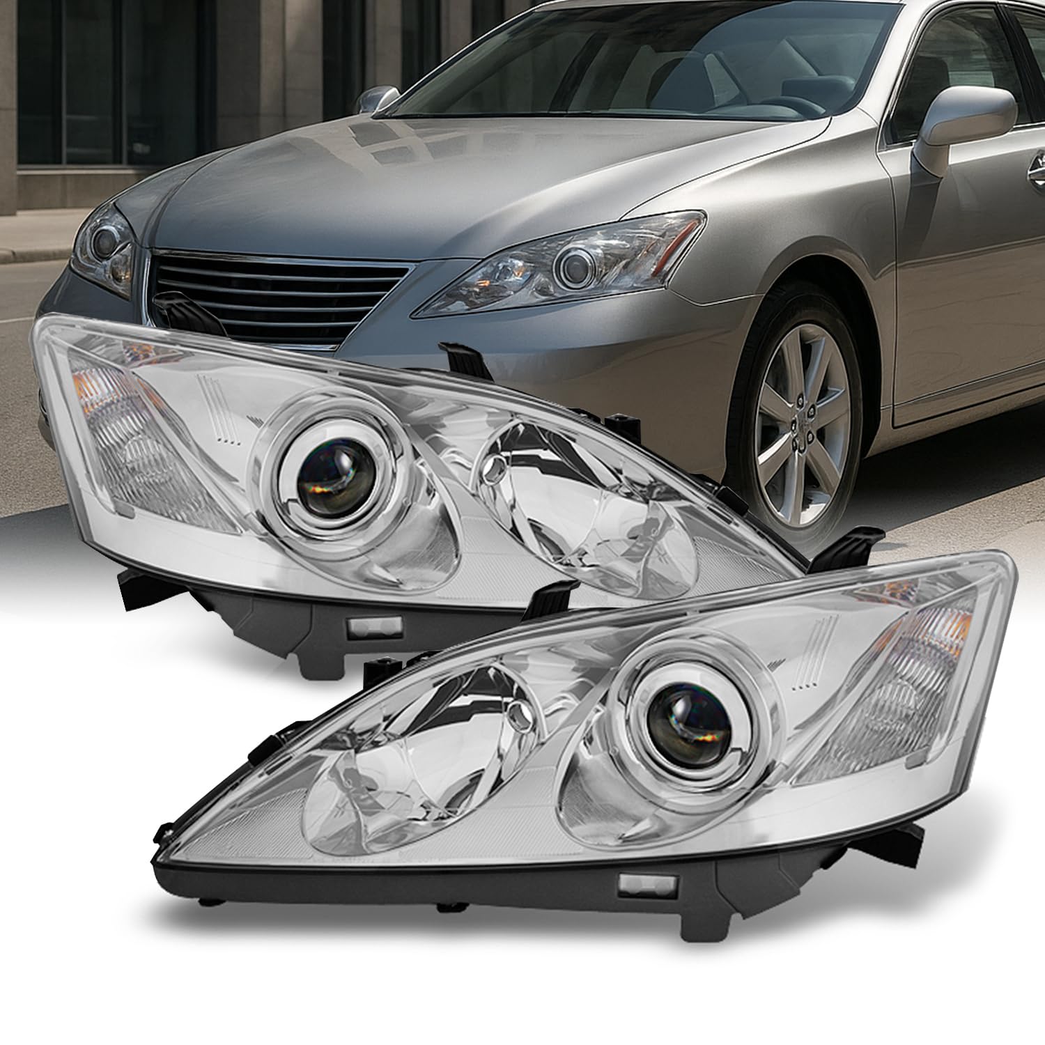 AKKON - For 2007 2008 2009 Lexus ES350 ES 350 Driver Left + Passenger Right Side Halogen Type Headlights Pair