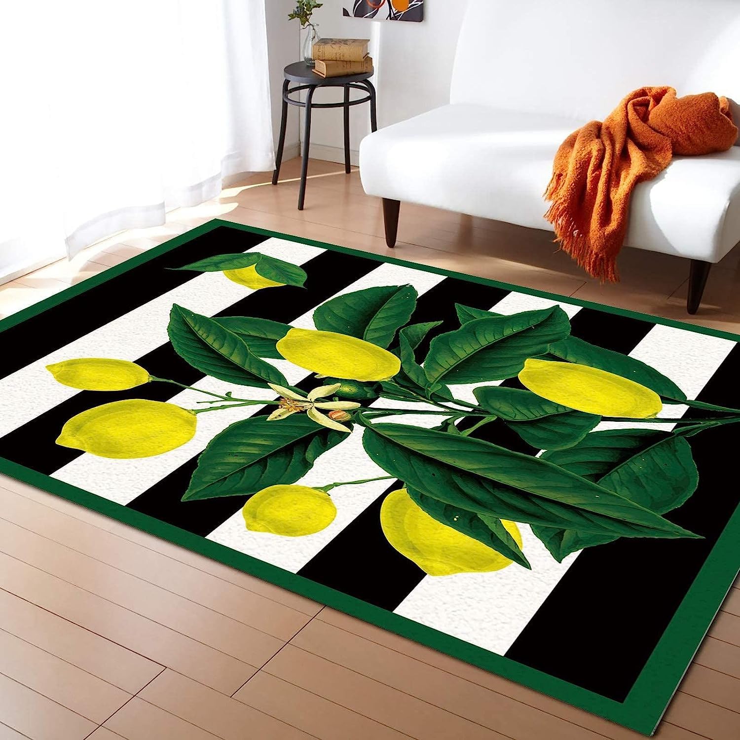 Tapis doux motif galets 3D 40 x 60 cm avec envers antidérapant durable