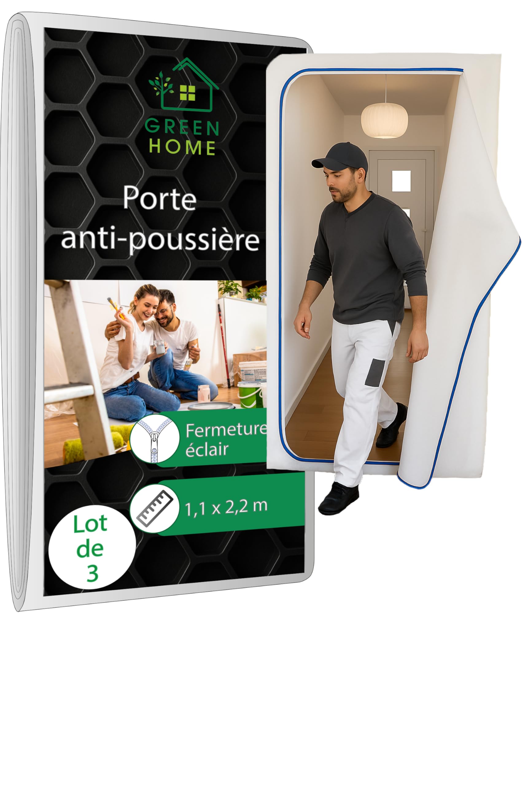 Porte anti-poussière pour rénovation de maison sans salir votre salon