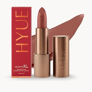 HYUE Velvette Kiss Matte Bullet Lipstick | Biscotti Naughtie | Feather Light & Powder Finish | Long-Wear Intense Color | w... Price In India