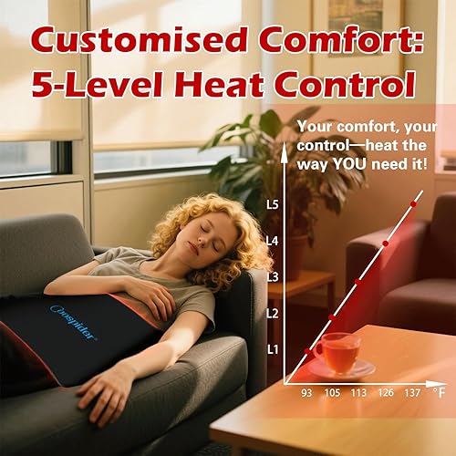 Miniatura 4 de Alfombrilla de terapia de luz roja de 18 "x 18" para cuerpo, 255 LEDs 660nm 850nm Almohadilla de calefacción de terapia de luz infrarroja con