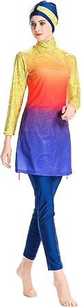 Muslim Swimsuits for Women Plus Size, Modest Islamic Swimming Suit Burkini Hijab
