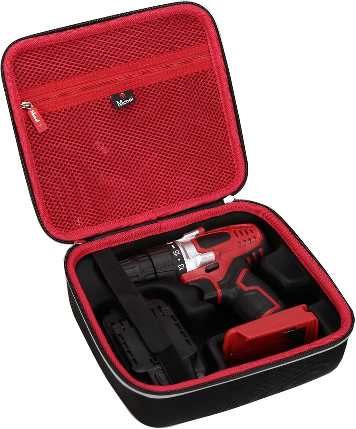 Mchoi Hard Portable Case Fits for A-viD 20V MAX Lithium Ion Cordless Drill Set, 3/8 inches Keyless Chuck, 16 Position and 22pcs Drill/Driver Bits, Case Only - Image 2