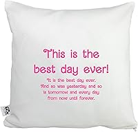 Vista 1 de Moonlight Makers, This is The Best Day Ever!, Decorative Pillow Case, 100% Cotton Canvas Pillowcase, Farmhouse Decor, Gift for Home, Funny Design