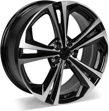 18x7.5 Aluminum Alloy Wheel Rim Compatible with Nissan Sentra SR 2020-2022, OE Style Factory Replacement Wheel, 5x114.3, Offset 43mm, Center Bore 66.1mm, Black, 1 Pack